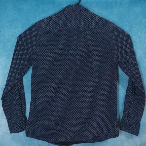 On The Road Travelers Collection Slim Fit Shirt, Blue, Men's, Size Medium - Picture 2 of 4